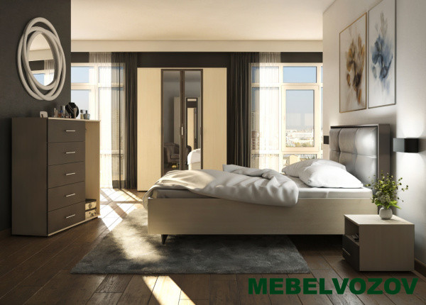 Спальный гарнитур Бруно Компоновка 4 от магазина Мебельвозов в Нижнем Новгороде