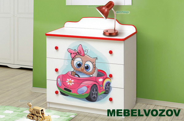 Комод №1 с фотопечатью "Совята"  детальное изображение от магазина mebelvozov.ru в Нижнем Новгороде