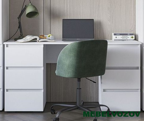 ХЕЛЕН ПС 02 Письменный стол (БЕЛЫЙ) детальное изображение от магазина mebelvozov.ru в Нижнем Новгороде