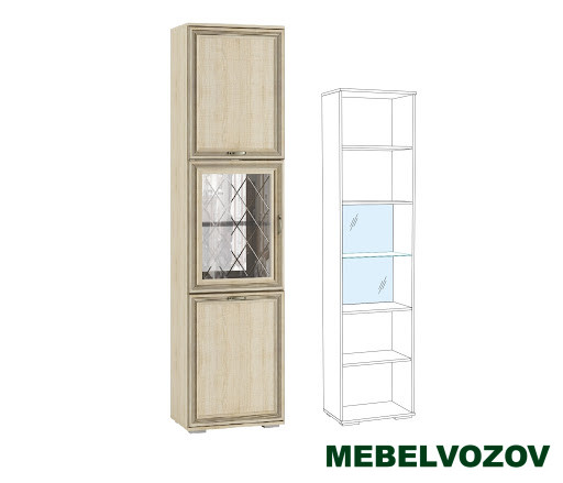 Пенал с витриной ЛШ-5 Ливорно (дуб сонома) от Mebelvozov в Нижнем Новгороде