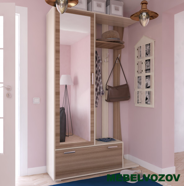 Прихожая Ивушка 20(Ясень шимо светл./Ясень шимо темн.) от магазина Мебельвозов в Нижнем Новгороде