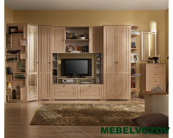 Шкаф угловой Фасад зеркало (Дуб Сонома) Sherlock10  от компании Мебельвозов в Нижнем Новгороде