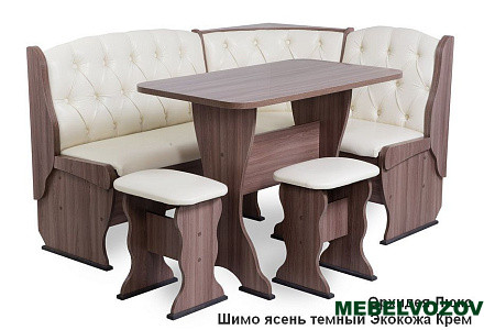 Кухонный уголок Орхидея Люкс ШИМО ЯСЕНЬ ТЕМНЫЙ от магазина Мебельвозов в Нижнем Новгороде