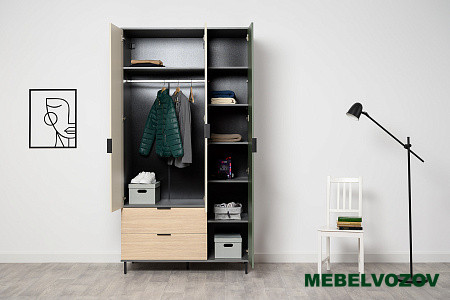 Марвэл Шкаф 16.317.03 (Темно - серый U2601) от компании Мебельвозов в Нижнем Новгороде