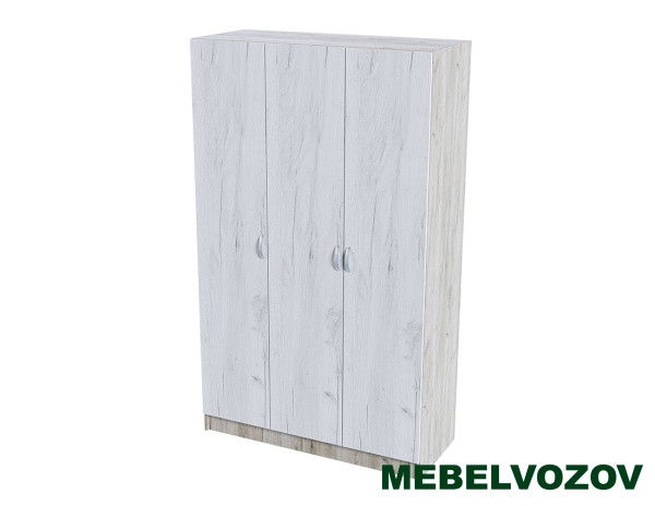 БАССА ШК 557 шкаф 3-х створчатый (ДУБ КРАФТ БЕЛЫЙ/ДУБ КРАФТ СЕРЫЙ) от компании Мебельвозов в Нижнем Новгороде