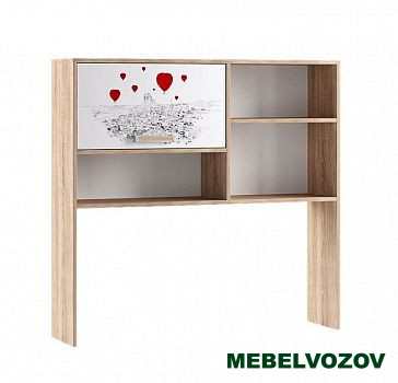 Надстройка на стол Бланка (Фасад белый с фотопечатью) фото от Мебельвозов в Нижнем Новгороде