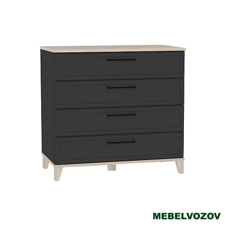 Aurelio 6 (гостиная) Комод (модуль 175), Антрацит-Блеквуд Сатиновый от магазина Мебельвозов в Нижнем Новгороде