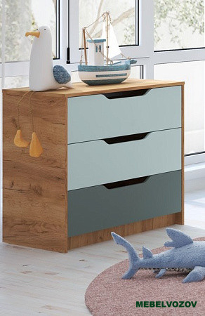 RICH Комод КМ-001 (Мята/голубой) детальное изображение от магазина mebelvozov.ru в Нижнем Новгороде