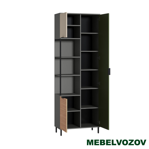 Марвэл Шкаф комбинированный 13.22 (Темно - серый U2601) детальное изображение от магазина mebelvozov.ru в Нижнем Новгороде