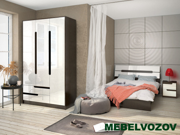 фото Спальня Гавана (Венге/Белый акрил) Комплект 1 от магазина Мебельвозов в Нижнем Новгороде Спальня Гавана (Венге/Белый акрил) Комплект 1 от магазина Мебельвозов в Нижнем Новгороде