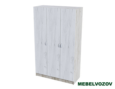 БАССА ШК 557 шкаф 3-х створчатый (ДУБ КРАФТ БЕЛЫЙ/ДУБ КРАФТ СЕРЫЙ) от компании Мебельвозов в Нижнем Новгороде