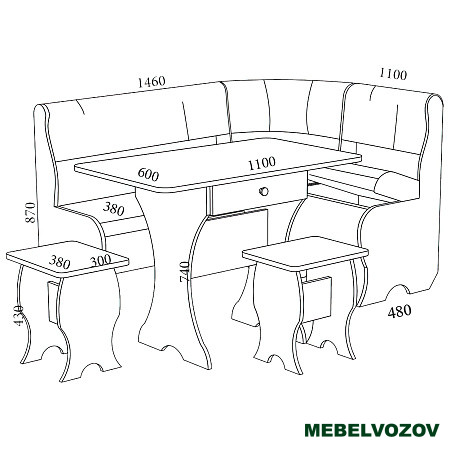 Обеденная группа Оптима от магазина Мебельвозов в Нижнем Новгороде