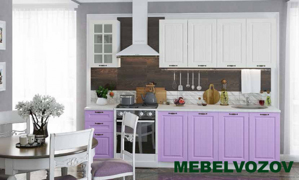 Кухонный гарнитур Мария 2000 (белый/сирень) H=920 от магазина Мебельвозов в Нижнем Новгороде