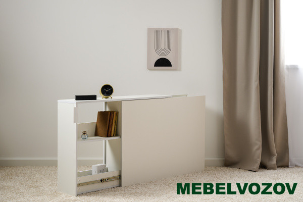 Марвэл Тумба выкатная 16.159 (Белый PE шагрень) детальное изображение от магазина mebelvozov.ru в Нижнем Новгороде