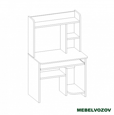 Стол компьютерный Интел-1(Бодега темная/бодега светлая) от магазина Мебельвозов в Нижнем Новгороде