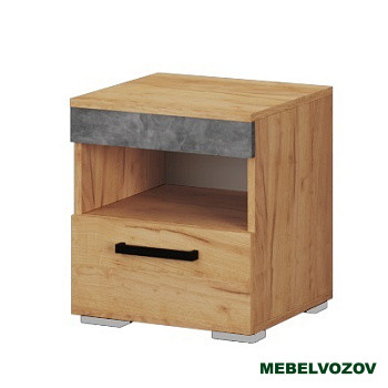 Тумба прикроватная Адель (дуб крафт/ателье) от магазина Мебельвозов в Нижнем Новгороде