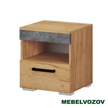 Тумба прикроватная Адель (дуб крафт/ателье) от магазина Мебельвозов в Нижнем Новгороде