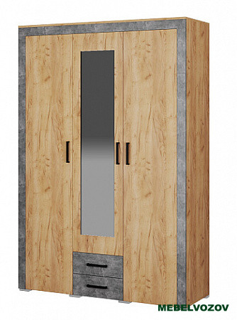 Шкаф для одежды Адель (дуб крафт/ателье) от компании Мебельвозов в Нижнем Новгороде