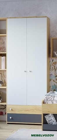 Шкаф для одежды и белья белый Лойс 92 детальное изображение от магазина mebelvozov.ru в Нижнем Новгороде