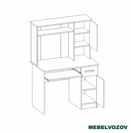 Стол компьютерный Интел-15 (бодега cветлый/бодега темный) от магазина Мебельвозов в Нижнем Новгороде