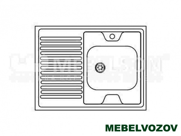 Фото мойка накладная std800.600-5c правая бергамо элемента от сайта Мебельвозов в Нижнем Новгороде