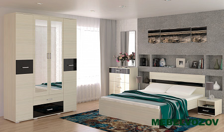 Шкаф 4х-дверный Сити 4 с зеркалом от компании Мебельвозов в Нижнем Новгороде