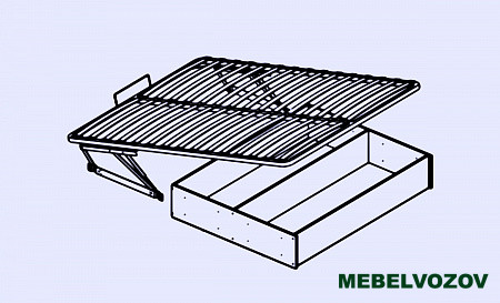 Кровать Ричард 1,6 РКР-1 (анкор светлый) с подъёмным механизмом от магазина Мебельвозов в Нижнем Новгороде