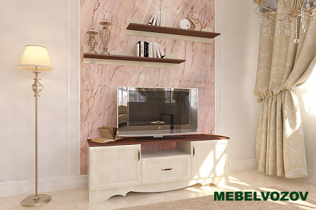 Новая картинка полка в гостинную латте 90-01 фабрики Атлант от Мебельвозов в Нижнем Новгороде