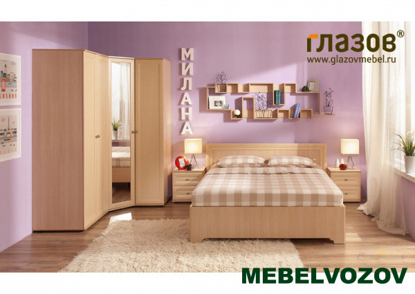 Спальня «Анкона» Вариант компоновки от магазина Мебельвозов в Нижнем Новгороде