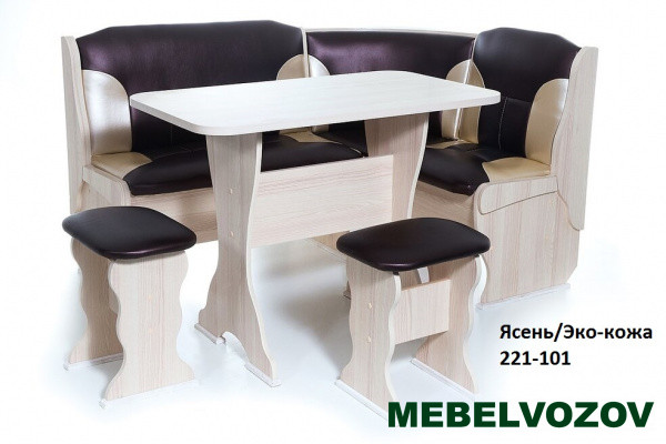 Кухонный уголок Орхидея Ясень/221-101 от магазина Мебельвозов в Нижнем Новгороде