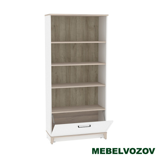 Aurelio 2 (гостиная) Шкаф МЦН (модуль 167), Белый-Блеквуд Сатиновый - фото от компании Мебельвозов в Нижнем Новгороде Aurelio 2 (гостиная) Шкаф МЦН (модуль 167), Белый-Блеквуд Сатиновый от компании Мебельвозов в Нижнем Новгороде