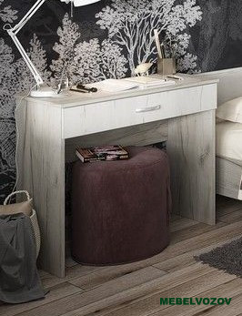 БАССА СТ 551-М стол макияжный (ДУБ КРАФТ БЕЛЫЙ/ДУБ КРАФТ СЕРЫЙ) от магазина Мебельвозов в Нижнем Новгороде