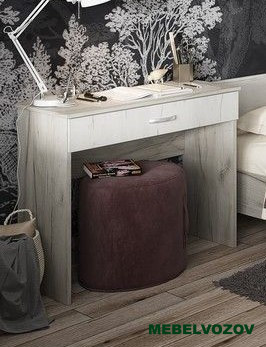 БАССА СТ 551-М стол макияжный (ДУБ КРАФТ БЕЛЫЙ/ДУБ КРАФТ СЕРЫЙ) от магазина Мебельвозов в Нижнем Новгороде