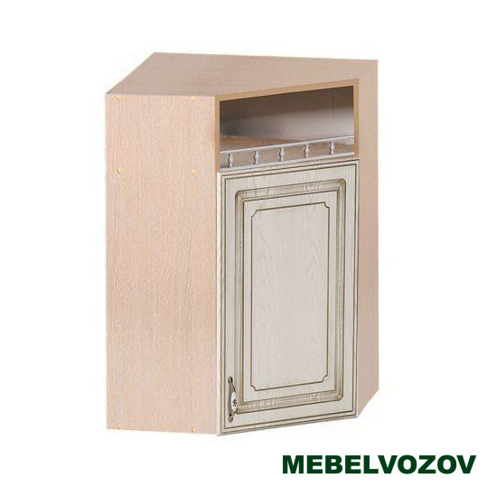 Шкаф навесной угловой с открытой полкой 600УТ Анжелика (высота 920) фото от Мебельвозов в Нижнем Новгороде