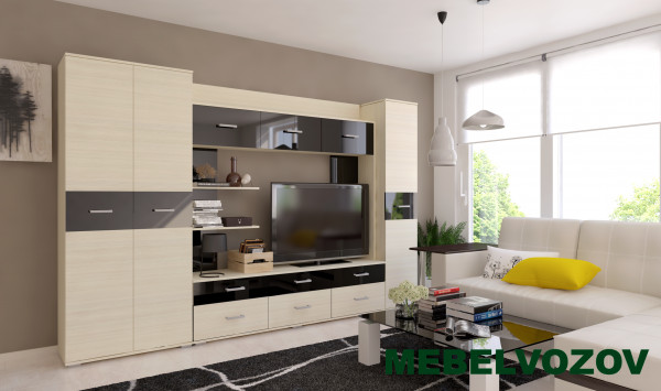 Шкаф в гостинную для ТВ Сити 30 - фото от интернет магазина Mebelvozov в Нижнем Новгороде Шкаф в гостинную для ТВ Сити 30 от интернет магазина Mebelvozov в Нижнем Новгороде