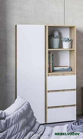 ХЕЛЕН ШК 03 Шкаф (БЕЛЫЙ/ДУБ КРАФТ ЗОЛОТО) от компании Мебельвозов в Нижнем Новгороде