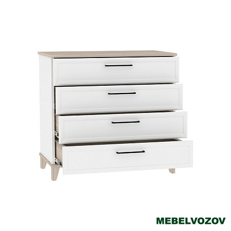 Aurelio 6 (гостиная) Комод (модуль 174), Белый-Блеквуд Сатиновый от магазина Мебельвозов в Нижнем Новгороде