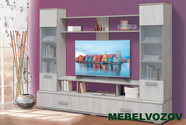 Гостиная Грация 5 ЛДСП - фото от интернет магазина Mebelvozov в Нижнем Новгороде Гостиная Грация 5 ЛДСП от интернет магазина Mebelvozov в Нижнем Новгороде