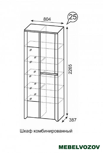 Твист Шкаф комбинированный 25 - фото от Mebelvozov в Нижнем Новгороде Твист Шкаф комбинированный 25 от Mebelvozov в Нижнем Новгороде