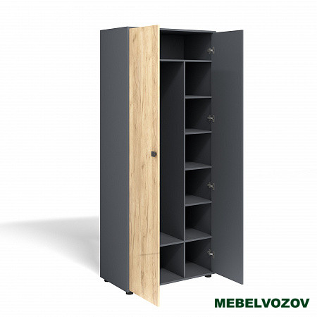 Шкаф Мини-Лайт МЛ-9 (графит/дуб золотой крафт) от компании Мебельвозов в Нижнем Новгороде