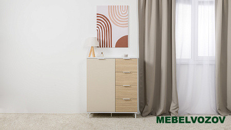 Марвэл Комод 16.234.01 (Белый PE шагрень) от магазина Мебельвозов в Нижнем Новгороде