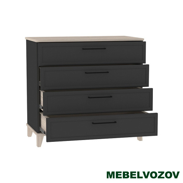 Aurelio 6 (гостиная) Комод (модуль 175), Антрацит-Блеквуд Сатиновый от магазина Мебельвозов в Нижнем Новгороде