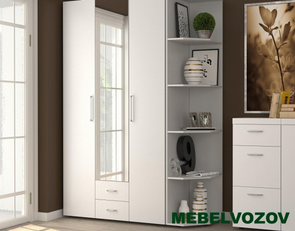 Шкафная группа Монако (Белый) Комплект 1 от компании Мебельвозов в Нижнем Новгороде