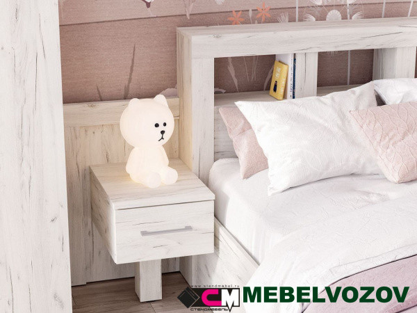 ГРАНД Тумба прикроватная (ДУБ КРАФТ БЕЛЫЙ) от магазина Мебельвозов в Нижнем Новгороде