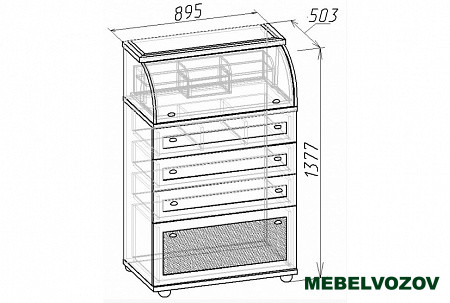 Комод-секретер 2 Милана (Венге) фото от Мебельвозов в Нижнем Новгороде