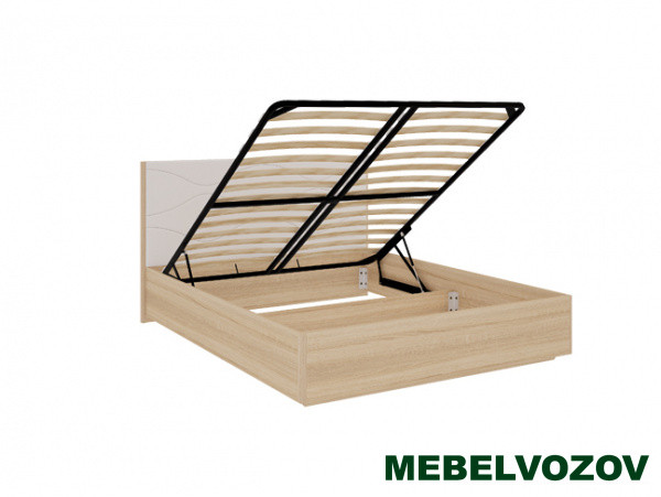 фото Кровать с подъемным механизмом 1.6 Люкс Зара (Дуб сонома/Белый)		 от магазина Мебельвозов в Нижнем Новгороде Кровать с подъемным механизмом 1.6 Люкс Зара (Дуб сонома/Белый)		 от магазина Мебельвозов в Нижнем Новгороде