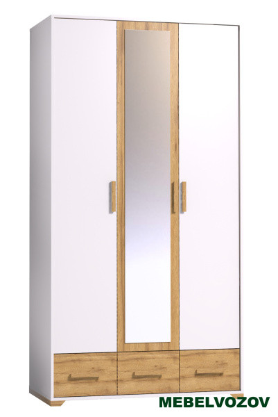 Шкаф для одежды и белья Айрис 444 (Белый/Дуб Золотистый) от компании Мебельвозов в Нижнем Новгороде