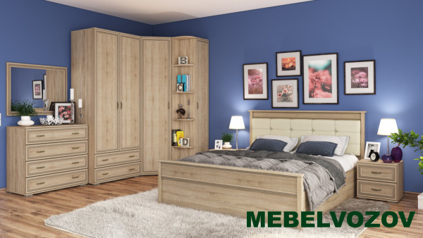 Модульная спальня Ливорно (дуб сонома). Комплект 1 от магазина Мебельвозов в Нижнем Новгороде