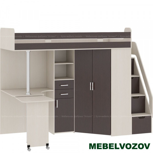 Кровать-чердак Карамель 77-03 (Анкор светлый/Бодега темный) детальное изображение от магазина mebelvozov.ru в Нижнем Новгороде