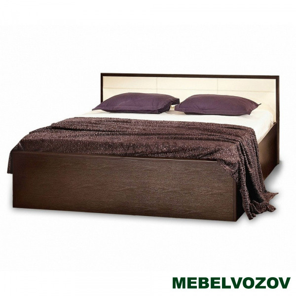 Кровать двуспальная 1600 АМЕЛИ 2 без основания, без матраса (Венге) от магазина Мебельвозов в Нижнем Новгороде